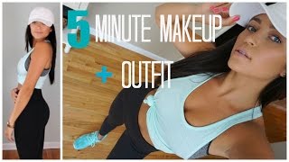 Quick 5 Minute Makeup + Outfit!
