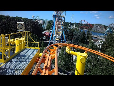 Front row point of view footage of Mad Mouse