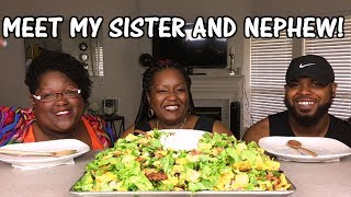 MEET MY SISTER AND NEPHEW! LOADED NACHOS 먹방 MUKBANG