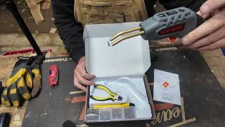 Ever seen a fella use a cordless plastic welder?