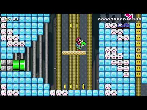 Crystal Caverns 3-4 by Phoenix - SUPER MARIO MAKER - NO COMMENTARY 1bi 1bj