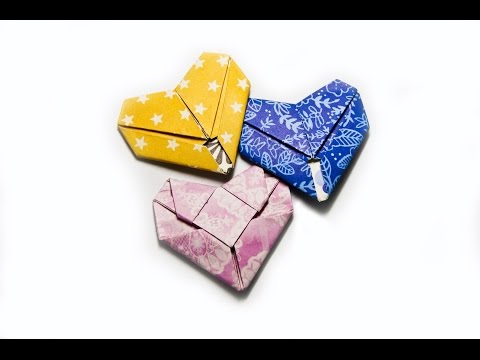 How to make a paper heart - origami tutorials Video