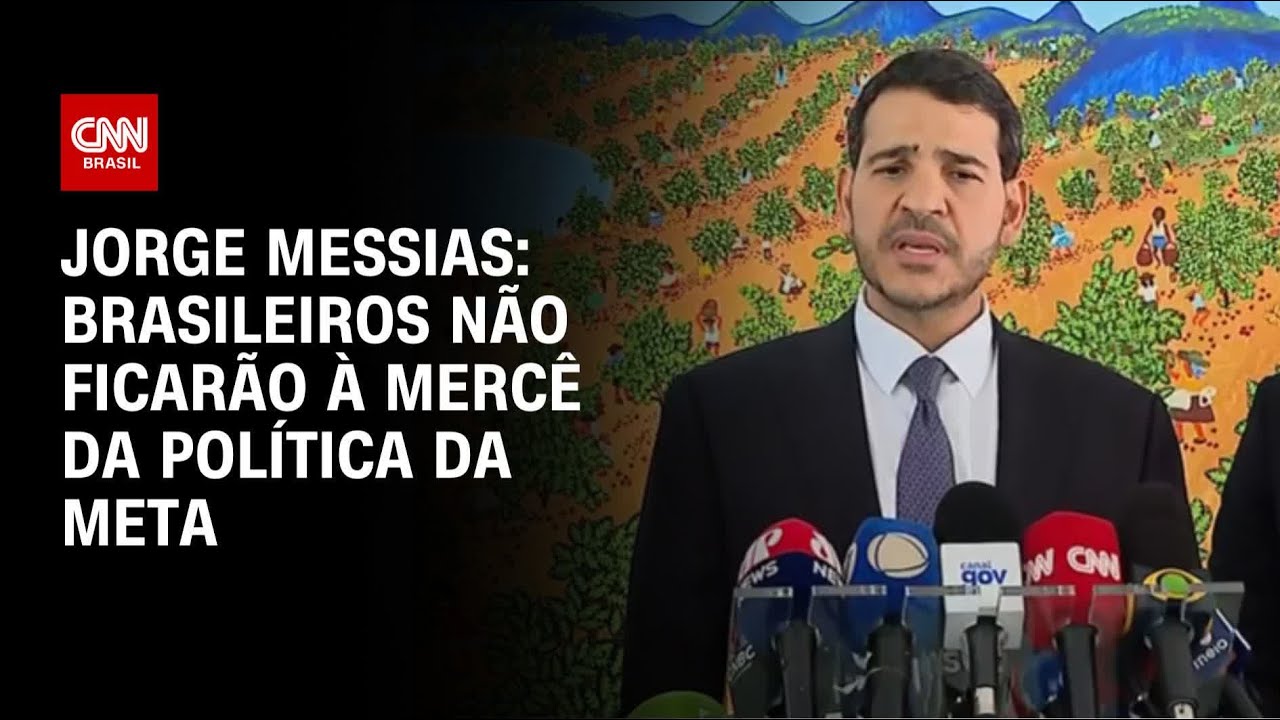 Jorge Messias: Brasileiros não ficarão à mercê da política da Meta | CNN 360º