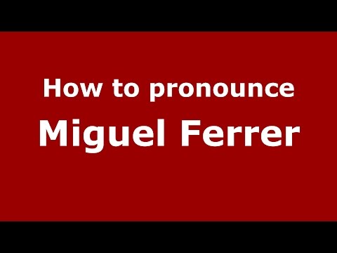 How to pronounce Miguel Ferrer (American English/US)  - PronounceNames.com