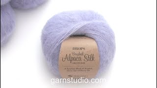 Brushed Alpaca Silk Uni džínsovo modrá