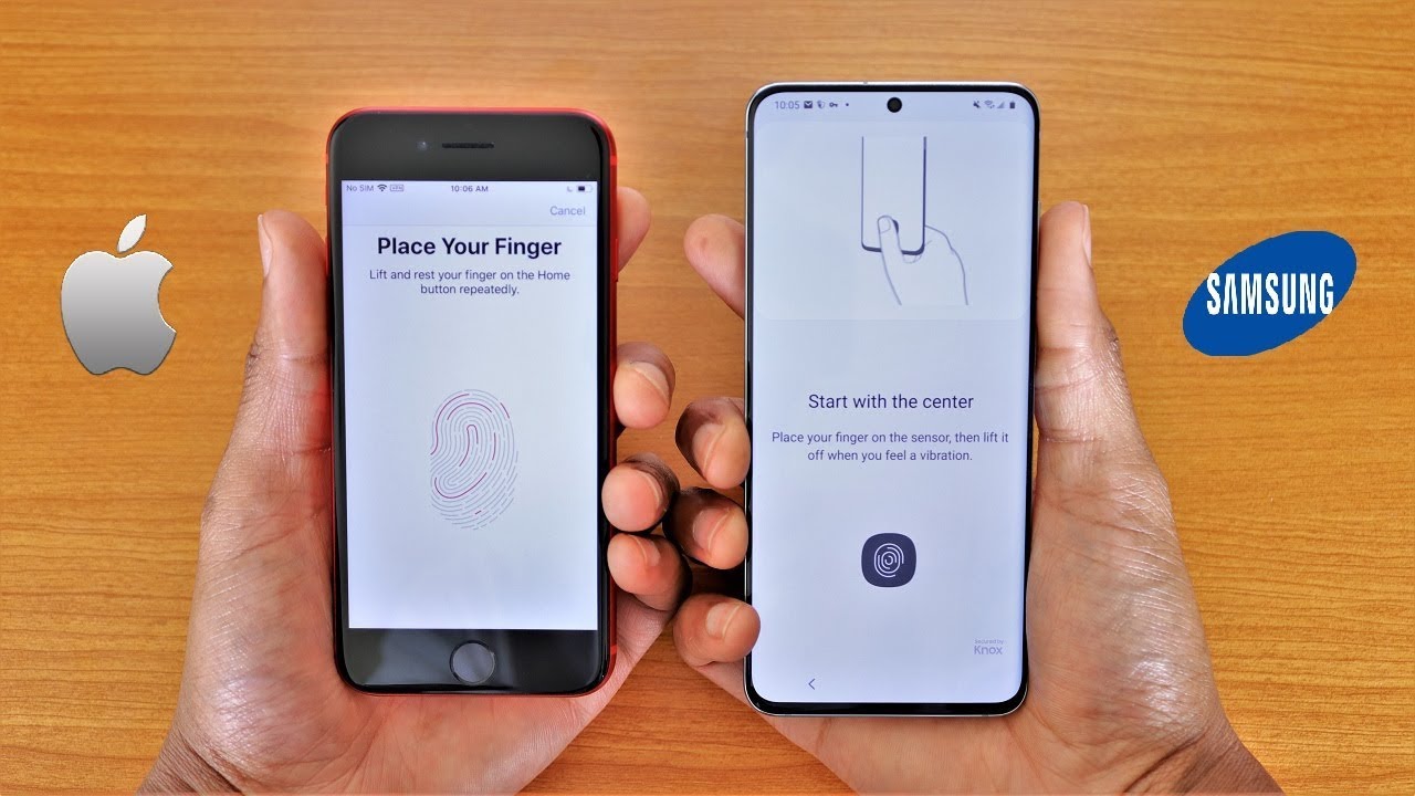 Apple iPhone SE 2020 Vs Galaxy S20 Fingerprint Speed Test