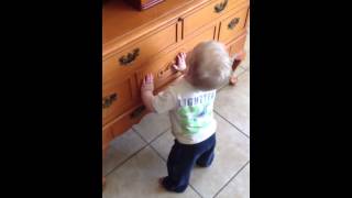 Baby dancing to the Germs song &quot;Caught in my eye