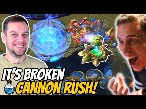 Broken Cannon Rush spot vs Harstem! | Cannon Rush in Grandmaster #254 StarCraft 2
