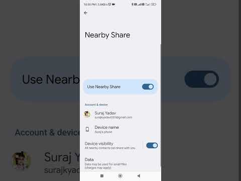 How to turn on/off nearby share in android phone #shorts