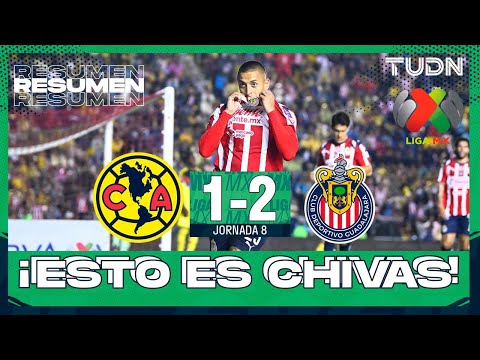 Highlights and goals - América 1-2 Chivas | Liga MX - Matchday 8 Apertura 2025 | TUDN