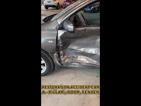 Restoration Crashed Car | Door | A-Pillar | Fender #mechanic #panelbeater