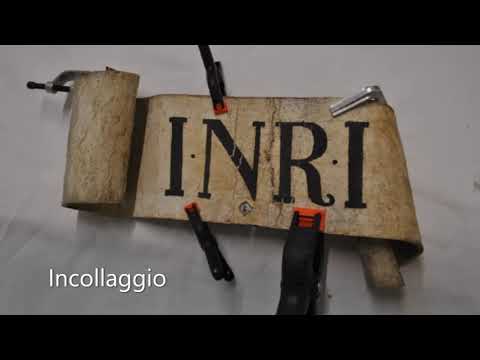 Restauro crocifisso dipinto convento Santa Croce alla Spalliera dei Padri Cappuccini -Trento