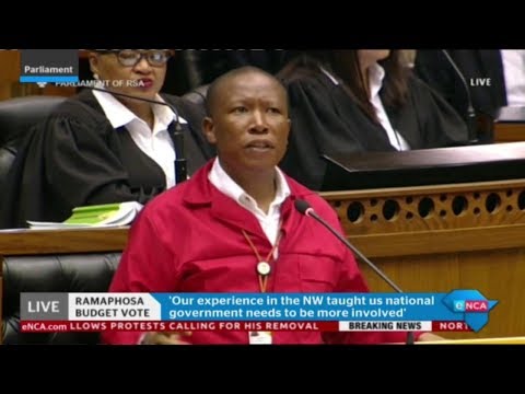 Malema responds to Presidency budget vote speech
