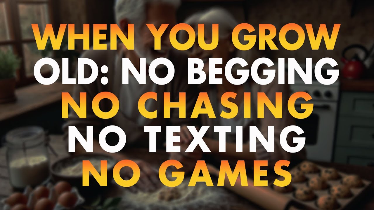 When You Grow Old: No Begging, No Chasing, No Texting, No Games