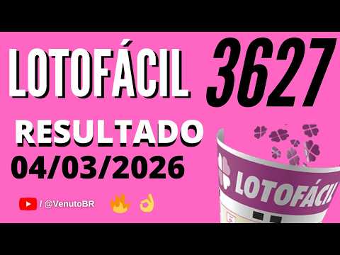 🍀 RESULTADO LOTOFÁCIL 3627