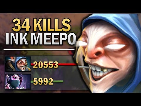 Ink Meepo with 34 Kills Dota 2 7.22 ROAD TO TI11