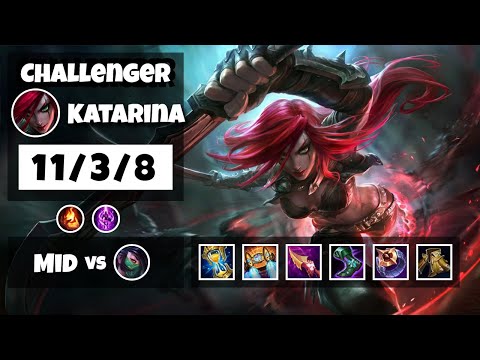Katarina vs Akali EU Challenger MID (11/3/8) - v11.12