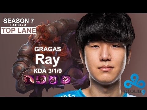 C9 Ray : Gragas vs Jayce | Top Lane | NA LOL | Patch 7.3 | Season7