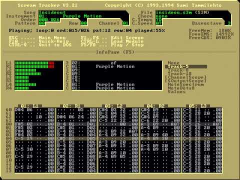 Purple Motion / Future Crew - Insideout (1993) tracker music @ Gravis Ultrasound