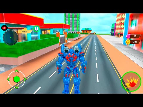 Bus Robot Car Games 2021 - Police Spaceship Robot Transformation | Android Gameplay