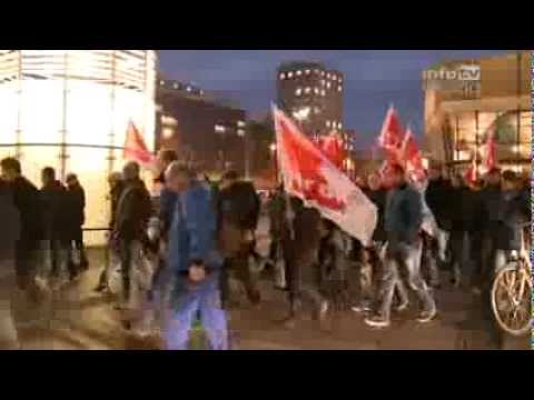 LVV-Mitarbeiter demonstrieren vor dem Neuen Rathaus (11.01.2012)