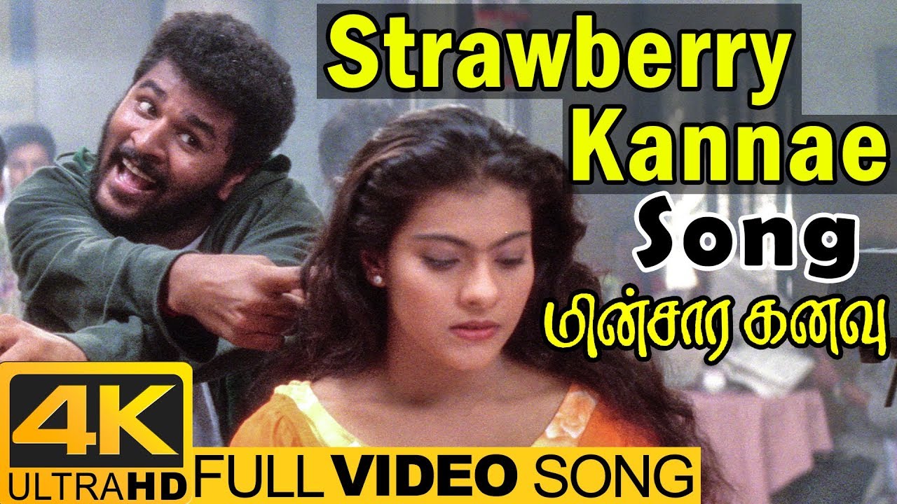 Strawberry Kannae Song Lyrics | Minsara Kanavu | KK, Febi Mani