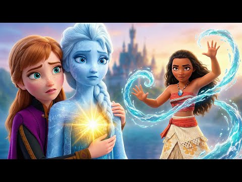 Will Moana Be Able To Save Elsa Frozen Into A Statue?!!Disney Crossover Adventure ❄️🌊 Frozen x Moana