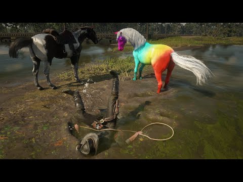 RDR 2 BEST HORSE | JOHN MARSTON | BIG ALLIGATOR | 4K 60FPS