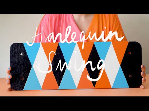 Harlequin Pattern Swing | A fun DIY that embraces outdoor fun