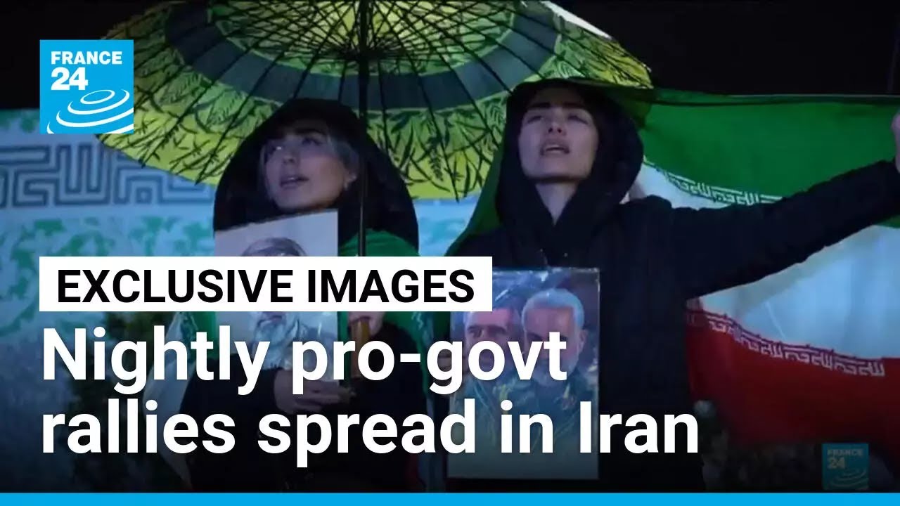 Exclusive images: Nightly pro-govt rallies spread in Iran • FRANCE 24 English