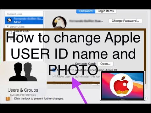 How to Change Your Mac Username Account ID and Picture...