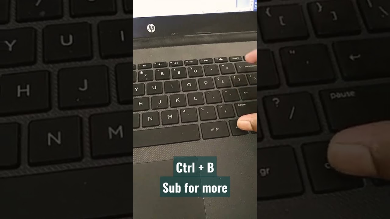 Ctrl +B | short cut key#laptop#computer