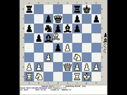 Spassky, Boris V vs Soderborg, Berndt | World Chess U26 4th 1957, Reykjavik Iceland
