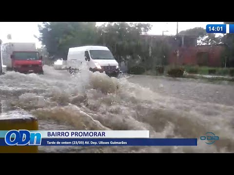 Imagens mostram força de águas de chuva no bairro Promorar 24 03 2022