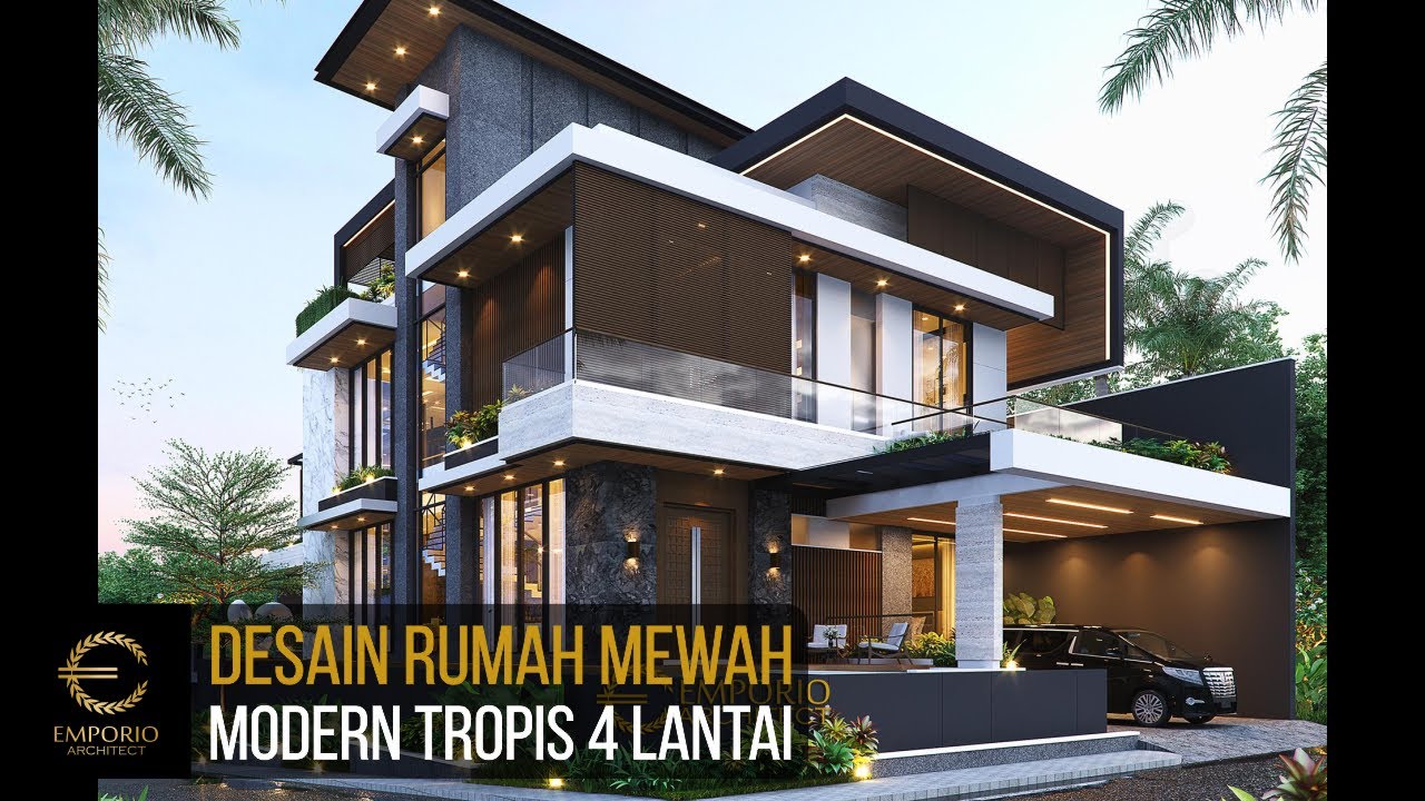 Video 3D Mr. Ali Modern House 4 Floors Design - Batam