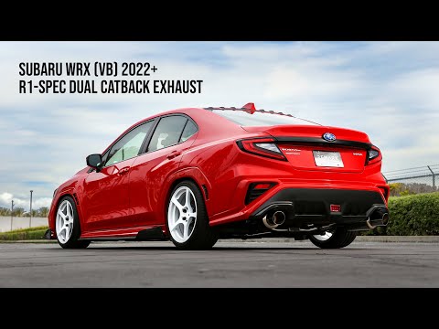 REMARK 2022+ Subaru WRX (VB) Catback Exhaust - Dual R1 Spec Burnt Stainless (Non-Resonated)
