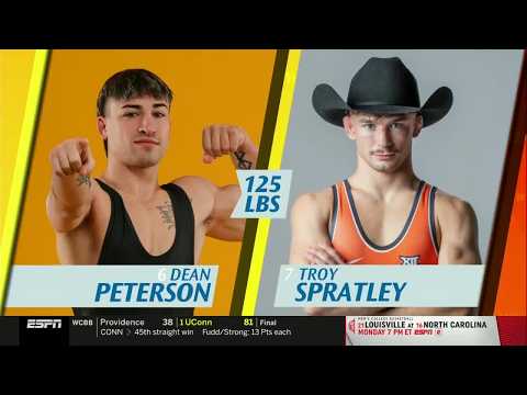 Troy Spratley vs. Dean Peterson (125lbs) FULL MATCH | 2025-26 Big 12 Wrestling