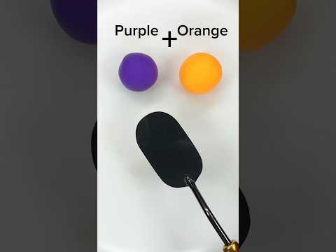 Mixing Purple & Orange Colors! #mixing color#mixingcolours #mixingslime #satisfying #satisfyingvideo