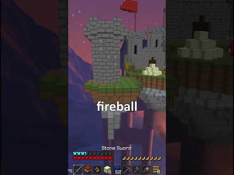 "Unbelievable: Toxic Player Regrets Running from Fireball Fight!" #mcserver #smp