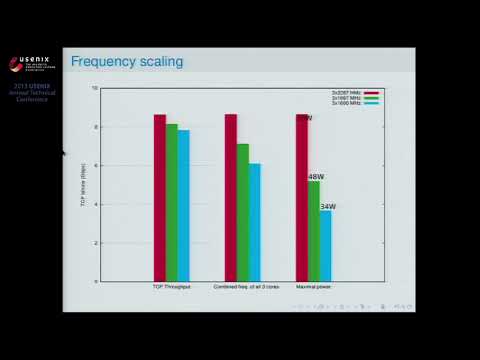 USENIX ATC '13 - When Slower Is Faster: On Heterogeneous Multicores for Reliable Systems