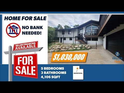 Seller Financed Home for Sale: 2482 S Cave Hollow Way E, Bountiful, UT, 84010