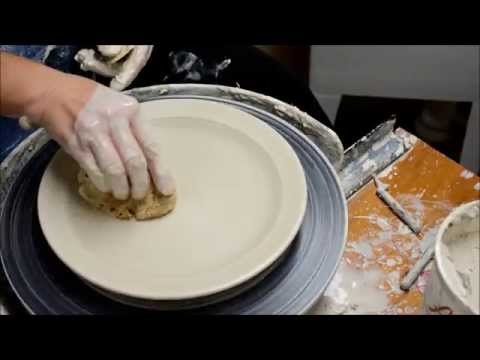 Throwing a Plate on the Potter's Wheel