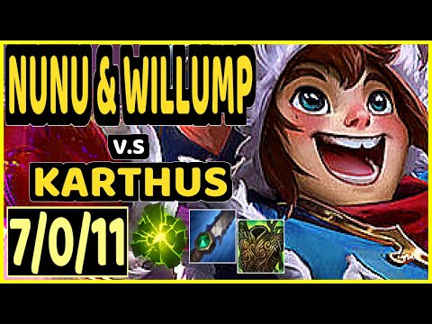 DOUBTFULL (NUNU & WILLUMP) vs KARTHUS - 7/0/11 KDA JUNGLE GAMEPLAY - NA Ranked MASTER