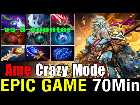 EPIC 70Min GAME Ame [Phantom Lancer] Crazy Mode 9Items ComeBack Realy Boss | Top MMR Highlights