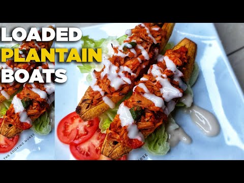HOW TO MAKE loaded plantain boats (a must try plantain recipe) | The cooking nurse