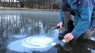 Playing With Methane Bubbles On a Frozen Lake