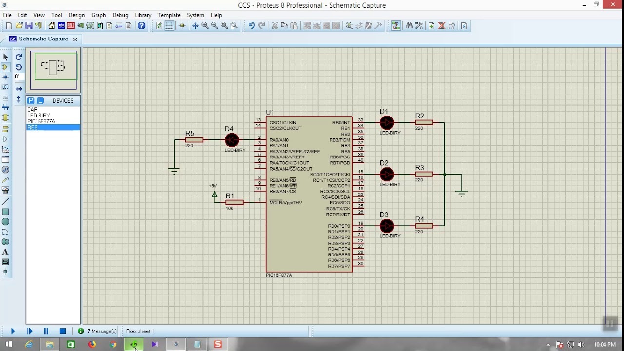 CCS PIC C Tutorial: Lesson 1 LED Blinking