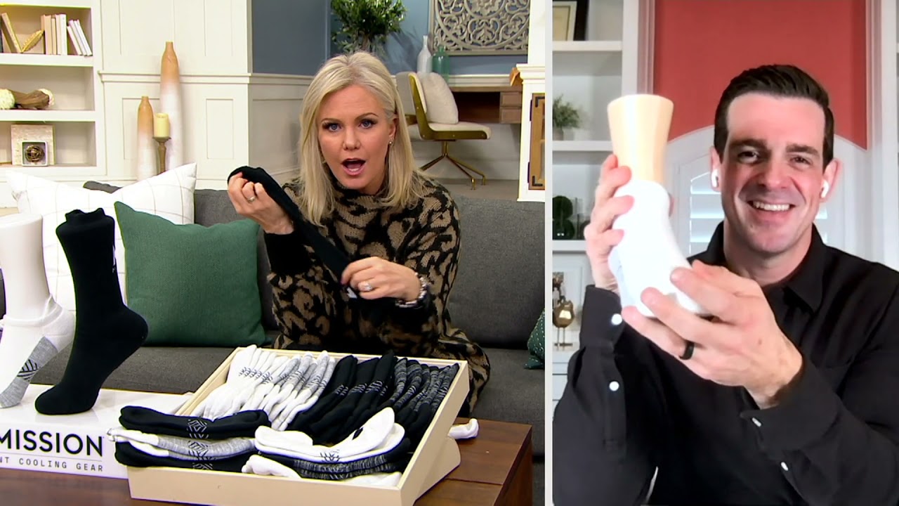 Mission Set of 6 Dry & Cool No Show or Crew Socks on QVC