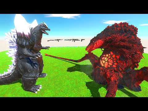 SPACE GODZILLA VS RED BIOLLANTE - Animal Revolt Battle Simulator