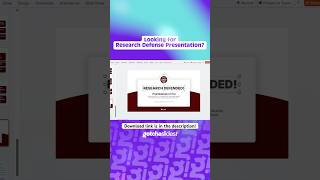 Download lagu Research Defense PowerPoint Template 🎓  |  Gotcha Slides #powerpointtemplate #powerpointtutorials mp3